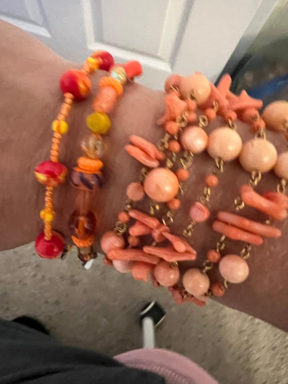 Beaded bracelets, all unused with original tags.
